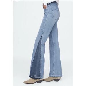 GAP Women’s 70’s Flare Patched High Rise  Jeans Size 25/ 0R Denim Retro